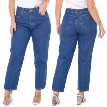 Imagem de Calça Mom Jeans Feminina - Naraka, Azul escuro, 38