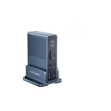 Imagem de Dock Station Hub 15 Em 1 Usb-c Acasis Hdmi 4k Mac & Windows, Estação de ancoragem, até 3 telas,2 HDMI 4K, 1 DP 4K a 60Hz, 2 USB 3.1, 3 USB 3.0 sem Alimentador Automatico Inteligente wifi