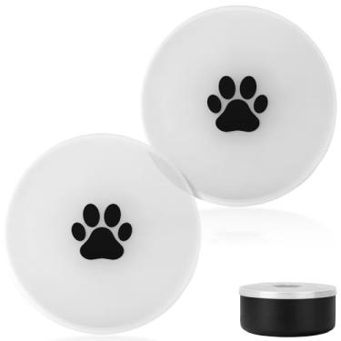Imagem de [2 Pack] Impresa 8” Silicone Lids for Yeti Dog Bowl, for Coldest & for Hydrapeak Dog Bowl 64oz - Clear Silicone Lid for Dog Bowl - Airtight Lid for Stainless Steel Dog Bowls - Dog Travel Accessories
