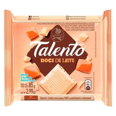 Imagem de Chocolate Garoto Talento Branco Doce de Leite 85g - Embalagem com 12 U
