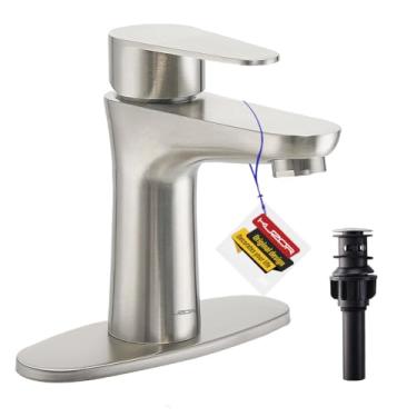 Imagem de KUZOR 1 peça torneiras de banheiro de aço inoxidável 304, instalação de 5 minutos, torneira de pia de furo único - para banheiro/penteadeira/trailer - altura da torneira de 16,69 polegadas, peso de