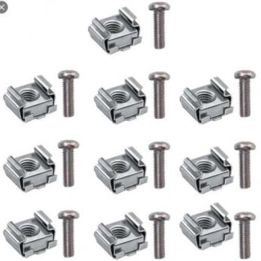 Imagem de Kit Porca Gaiola M5+Parafuso Niquelado M5X12 Pct Com 10 Und - Caesa