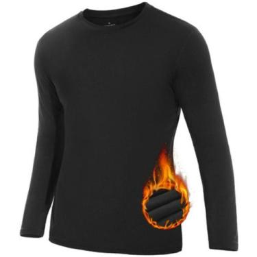 Imagem de Blusa Termica Masculina Inverno Segunda Pele Forrada Flanelada Manga L