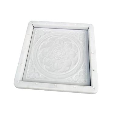 Imagem de IEUDNS Modelo de piso de ladrilho de concreto, tijolo, cimento, decoração artesanal criativa, modelo de rota para, gramado, caminho, pátio, Style B