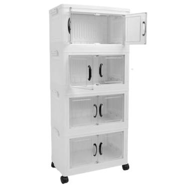 Imagem de Fafeicy Organizador de Guarda -roupa de Aba Plástico Empilhável Com Bicicletas para Testes Domésticos 8 Partes (4 Nível)