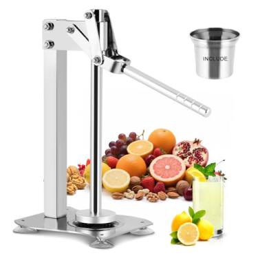Imagem de Esmagador de limão resistente para suporte de limonada, espremedor de limão, triturador de frutas e nozes de aço inoxidável com 1 xícara de aço inoxidável