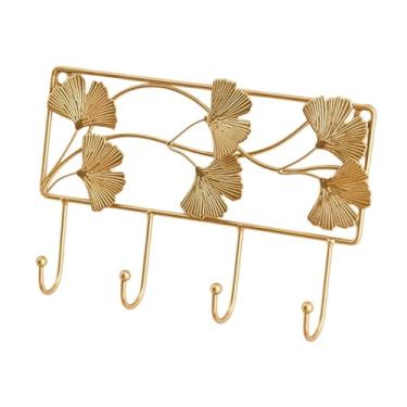 Imagem de IEUDNS Gancho de parede organizador decorativo fácil de instalar cabideiro de parede cabideiro para entrada cozinha banheiro sala de estar dormitório, Quadrado 4 Ganchos