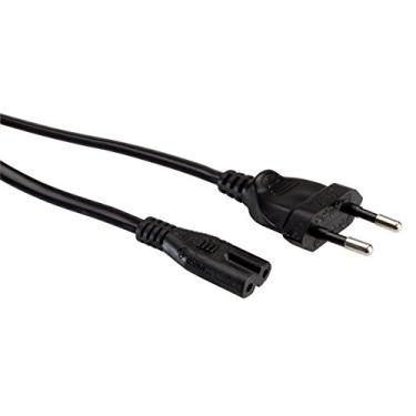Imagem de VALUE Cabo de alimentação Euro Flat Plug para C7, 2 pinos, preto, 1,8 m