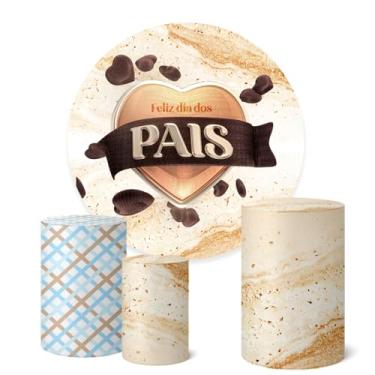 Imagem de Trio Capas Cilindro + Painel Redondo Dia dos Pais (K1PAI0024)