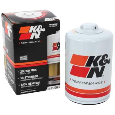 Imagem de K&N Filtro de óleo premium: Protege o seu motor: Compatível com modelos selecionados CHEVROLET/GMC/BUICK/CADILLAC (veja a descrição do produto para lista completa de veículos compatíveis), HP-2006