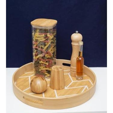 Imagem de Pote 1,9L De Vidro Flat Com Tampa De Bambu Quadrado Mantimento - Oikos