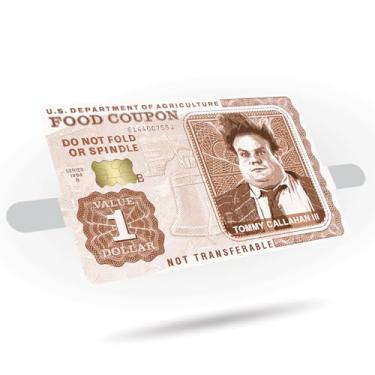 Imagem de Adesivo de vinil para cartão de crédito cupom de comida - Pacote com 3 - Cartões de crédito e débito com chip - Durável, fácil de aplicar - Personalize seu cartão (5 designs disponíveis) (Tommy