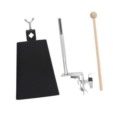 Imagem de Colaxi Sino de vaca com braçadeira, suporte de metal, acessório para pedal de bateria, ajustável para bateria, suporte de percussão de 6", D Set