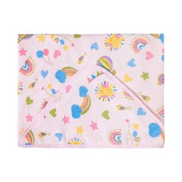 Imagem de Toalha de Banho com Capuz Felpuda – 100% Algodão | Alta Absorção | Estampas Encantadoras | Para Bebês até 18 Meses – Era Uma Vez (Solzinho, Unico)