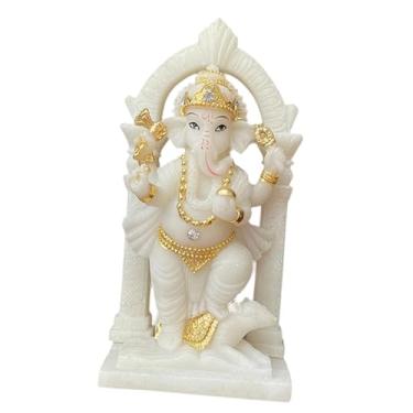 Imagem de Bothyi Estatueta de Ganesha, escultura religiosa de Buda, artesanato em resina, peça central, estátua de elefante hindu para decoração de loja e