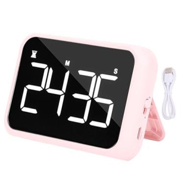 Imagem de Cryfokt Timer de Cozinha Digital, Timer de Contagem Magnética de Contagem Magnética da Tela de 4 Polegadas Com 3 Níveis de Brilho Ajustável e Configurações de 3 Volumes para Fitness (3)