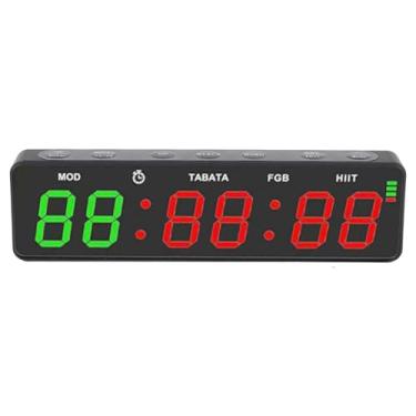 Imagem de SPYMINNPOO Timer de Ginástica, Multifunkcionales Timing mit Contagem Regressiva/stoppuhr und Hiit Treino Pronto, 1000mAh Lithiumbatterie, Magnetisch Tragbar, Dupla Exibição-modi, Leicht Abs-körper,