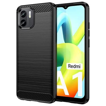 Imagem de Aikcks for xiaomi Redmi A1/ A2 Phone case, Shockproof, Scratch Resistant Carbon Fiber Jacket, Soft TPU, for Redmi A1/ A2 case (Black)