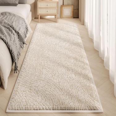 Imagem de Tapetes estilo creme para sala de estar, decoração minimalista de quarto, tapete de cabeceira grosso e macio (200x250 cm/F)