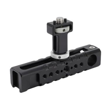 Imagem de Zopsc Câmera Gaiola Top Handle DSLR Gaiola Lidar Com Movable Rail Deslize Design 1/4in 3/8in Parafuso Buracos Cold Shoe Mount para Expansão Câmera Acessórios de Vídeo Profissional