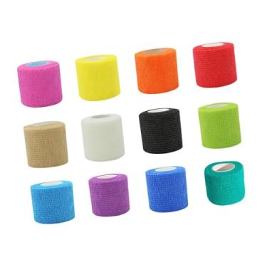 Imagem de predolo 12x Bandagem Coesiva Autoadesiva Respirável Versátil Envoltório para Veterinários Elástico Atlético Tap Wraps para Alongamento de Dedos Atléticos, 7.5cm