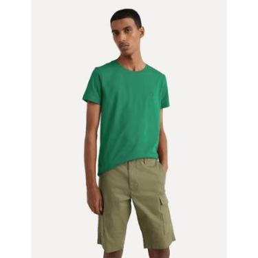 Imagem de Camiseta Tommy Hilfiger Masculina Essential Cotton Verde-Masculino