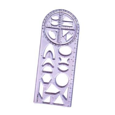 Imagem de Gralara Régua geométrica para ensino de matemática, modelo de medição, réguas de desenho, régua para aprendizagem, sala de aula, escritório, professor de, Style C