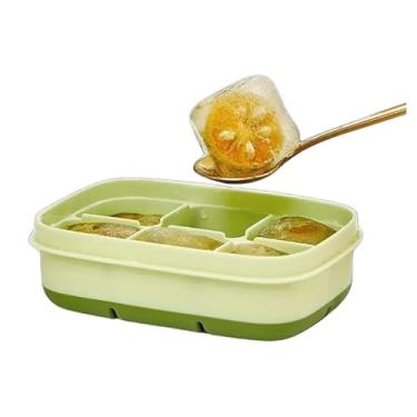 Imagem de Forma de Gelo em Silicone com Tampa, fundo flexivel, 6 Cavidades, Livre de BPA