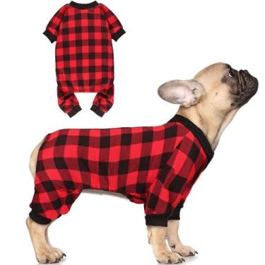 Imagem de Suéter de lã para cães Jamktepat Buffalo Plaid para cães (M)