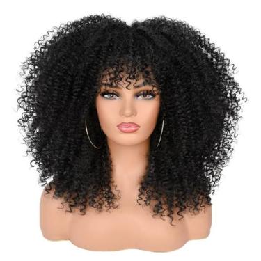 Imagem de Peruca ANNISOUL Curly 40cm Afro Bomb para mulheres negras 280g