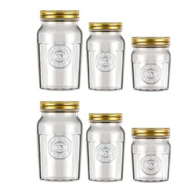 Imagem de Jogo Pote Americano Vintage Retro Nadir Tampa 3 Tamanhos 6Un - NADIR F