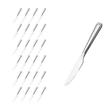 Imagem de Kit 24 Pçs Faca Reforçada Inox Restaurante / Casa / Bar - PRATICASA, S