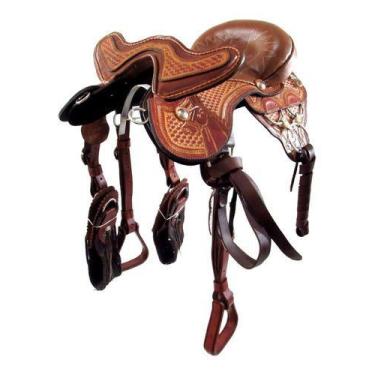 Imagem de Arreio Havana De Argola Com Cabeça Muladeiro Arriado Completo Cavalo -