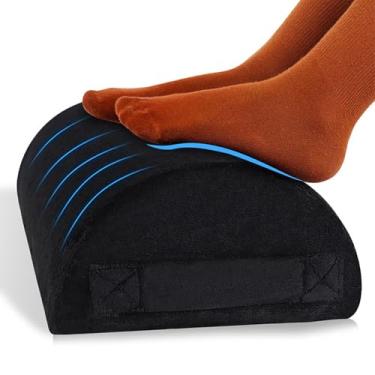 Imagem de Asixxsix Apoio para os pés embaixo da mesa no trabalho, apoio ergonômico para os pés em espuma viscoelástica com base antiderrapante, apoio para os pés confortável para carro