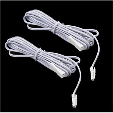 Imagem de MEETOOT 2 peças de cabo de extensão de 2 metros, 22 awg, revestimento de PVC branco, kit de iluminação LED sob o armário