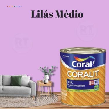 Imagem de Esmalte Sintético Base Água Coral Coralit Brilhante 800ml Cor Roxa p/M