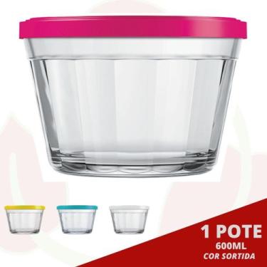 Imagem de 1 Pote de Vidro Americano 600ML Nadir Sobremesa Doces c/ Tampa - NADIR