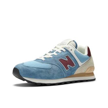 Imagem de New Balance Tênis unissex adulto 574 V2, Shoreline Blue/Stillwater, 7 Wide Women/5.5 Men