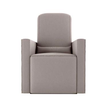 Imagem de Poltrona De Amamentação Com Balaço E Puff Premium Annecy Matrix Suede Bege