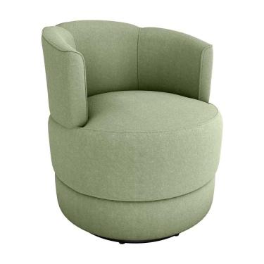 Imagem de Poltrona Giratória Para Descanço Com Base De Metal Marselha Matrix Boucle Oliva