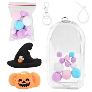 Imagem de Conjunto de Roupas Abóbora para Boneca, Roupa de Abóbora com Chapéu, Chaveiro, Bola Pelúcia Fofo Roupas Temáticas Halloween da Moda Halloween para Bonecas Colecionáveis 15 e 17 cm
