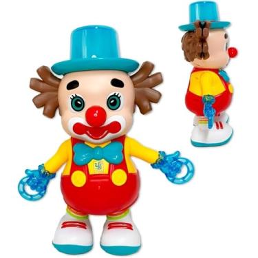 Imagem de Palhaço Dançarino Musical com Luzes LED, 23,2 cm de Altura, Brinquedo Infantil com Sons e Efeitos Luminosos