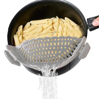 Imagem de Rrlihjgu Clipe de filtro de panela em silicone, inserção de filtro de macarrão para panela - Peneira de espaguete on escorredor de macarrão,Filtros e peneiras, peneira de cozinha, peneira de rolha de