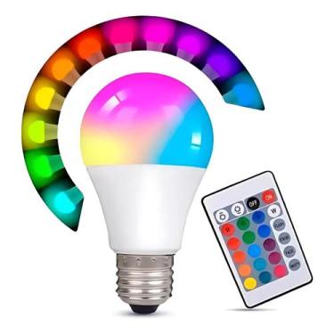 Imagem de Lâmpada Led Rgb 16 Cores 10w Bivolt E27 Com Controle Remoto - Golden S