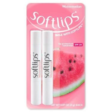 Imagem de Softlips Protetor labial FPS 20, melancia 2 g (pacote com 2)