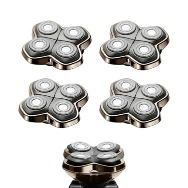 Imagem de Shaver PRO 4 Lâminas de substituição de cabeça - Compatível com Skull Shaver Pitbull, Butterfly Kiss Pro e Palm Shaver - Barbeador elétrico e lâmina de barbear de cabeça para barbeadores de cabeça