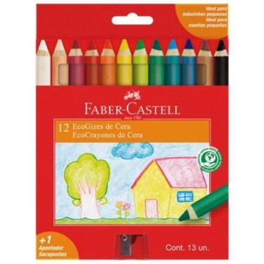 Imagem de Giz De Cera Ecogiz 141412 Com 12 Cores - Faber-Castell