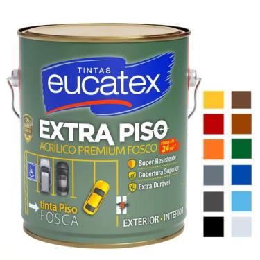 Imagem de Tinta Acrilica para Piso Estacionamento 3,6l Eucatex Extra Piso, Branc