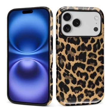 Imagem de Kapadiy Capa para iPhone 17 Pro, Leopard So Cool Design híbrido proteção dupla de silicone rígido PC à prova de choque, capa protetora fina antiarranhões para homens e mulheres