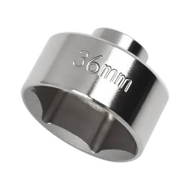 Imagem de Chave soquete de filtro de óleo de 36 mm: design de 6 pontos, acionamento de 1/2 polegada e 3/20.3 cm, ferramenta de remoção de porca de eixo/filtro de óleo, perfil baixo para remoção eficiente de